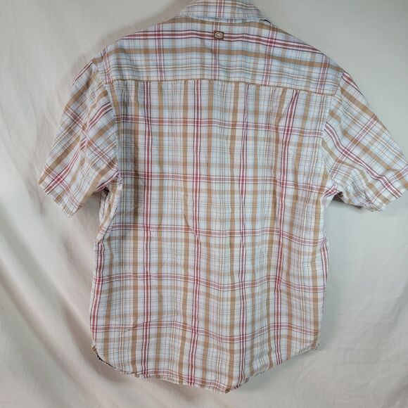 Vtg ECKO UNLIMITED SHIRT MEN XL MADRAS PLAID SHORT SLEEVE Pre Owned - Picture 10 of 16